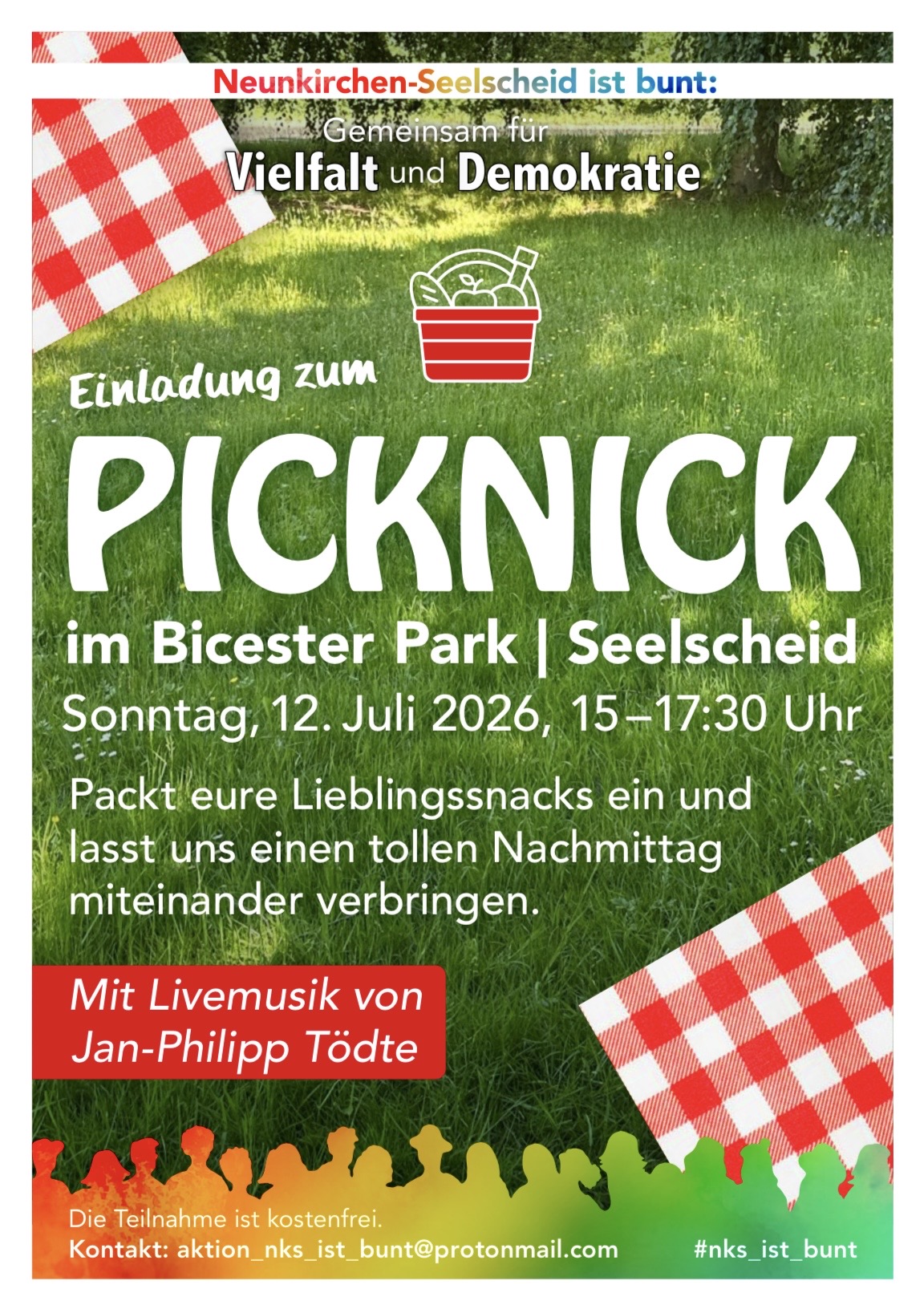 Einladung zum Picknick im Bicester-Park in Seelscheid